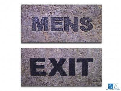 Accent Signage Inlaid in Stone